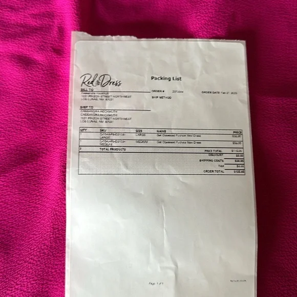 Red Dress Boutique Hot Pink One-Shoulder Maxi Dress - Picture 7 of 7